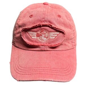 VTG Authentic Pigment Hat Disneys Magical Express Red Mickey Transportation‎ Cap